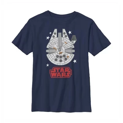 Футболка для мальчиков Star Wars Millennium Falcon, синяя