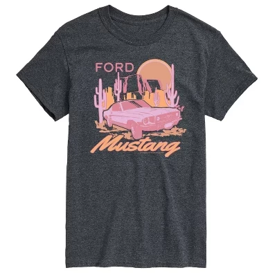 Мужская футболка Ford Pink Mustang, темно-серая