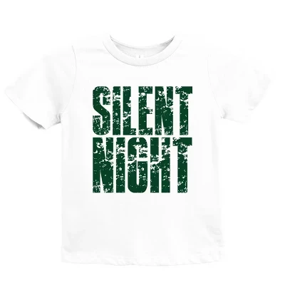 Silent Night Block Distressed - Молодежная футболка с коротким рукавом и рисунком белого цвета