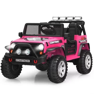 Детский электромобиль Costway 12V с пультом, розовый