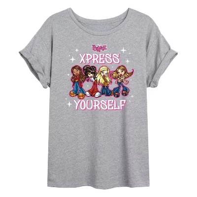 Женская футболка Bratz Xpress Yourself, серая
