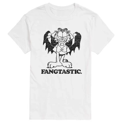 Мужская футболка Halloween Fangtastic с коротким рукавом и графическим рисунком, белая
