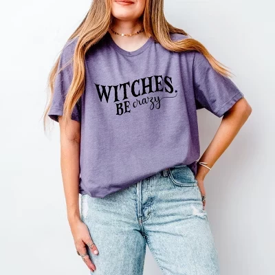 Футболка с коротким рукавом Witches Be Crazy фиолетового цвета