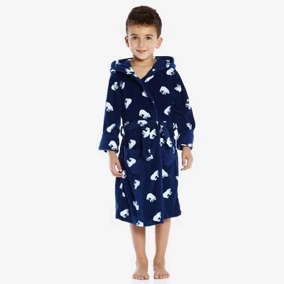 Детский флисовый халат с капюшоном Leveret Kids polar bear