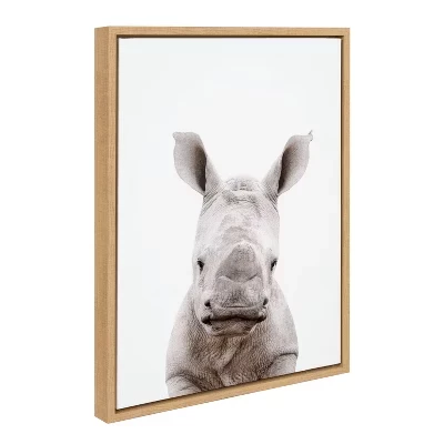 Картина Kate & Laurel Baby Rhino 46×61 см, натуральная