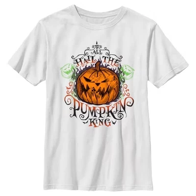 Футболка Boy's All Hail the Pumpkin King белого цвета