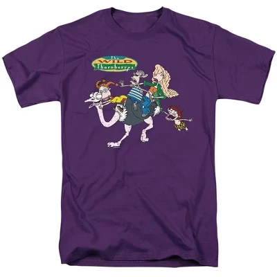 Футболка для взрослых с беглым страусом Wild Thornberrys фиолетовый фиолетовый