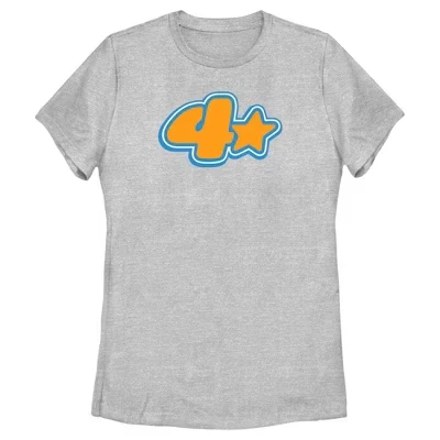 Женская футболка с логотипом 4* athletic heather