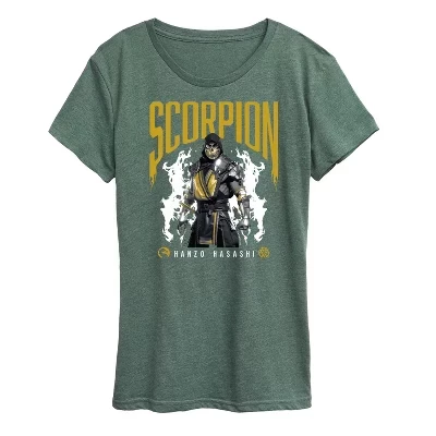 Женская футболка с коротким рукавом Scorpion Hanzo Hasashi и графическим рисунком heather juniper