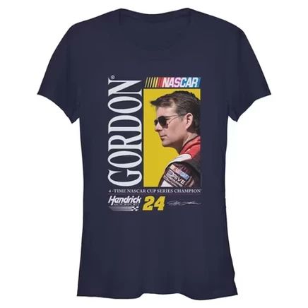 Женская футболка чемпиона серии Jeff Gordon Cup Series среди юниоров темно-синего цвета