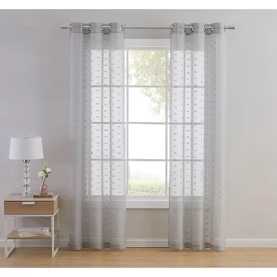 Шторы Kate Aurora Modern Living, 2 шт., серебристые