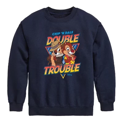 Флисовая толстовка с длинными рукавами и рисунком Double Trouble для мальчиков - Спасатели Чип и Дейл, синий