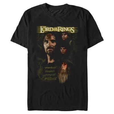 Мужская футболка с постером Fellowship of the Ring Shadows черный
