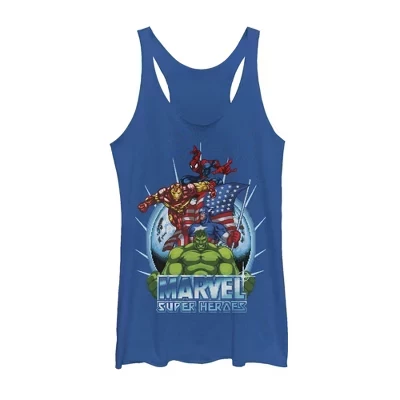 Женская майка Marvel Patriotic Heroes, синяя
