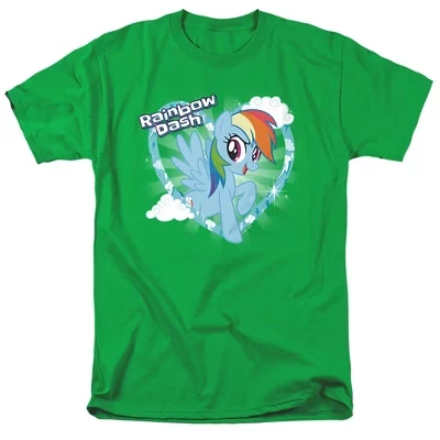 Футболка для взрослых Tv Rainbow Dash зеленая