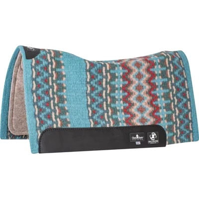 Подушка для верховой езды Western Horse Saddle Pad из войлока толщиной 3/4 дюйма бирюзового цвета