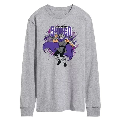 Мужская футболка с длинным рукавом Live And Let Shred с графическим рисунком athletic heather