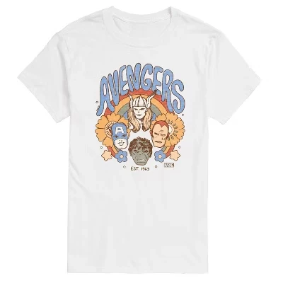 Men's -  - Avengers Floral Short Sleeve Graphic T-Shirt white