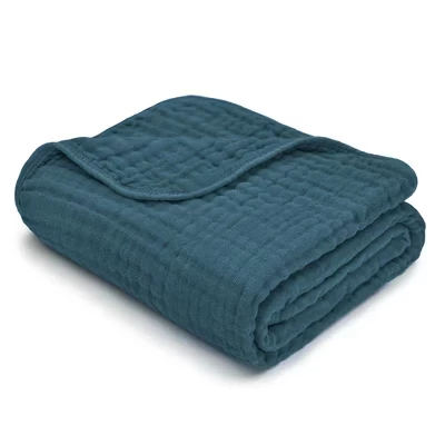 Детский муслиновый плед Comfy Cubs 102×102 см, нептун