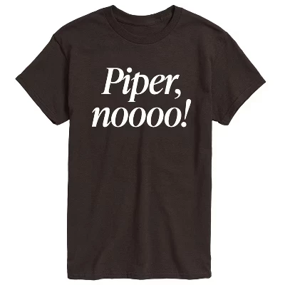 Мужская футболка с коротким рукавом Piper No и графическим рисунком коричневого цвета
