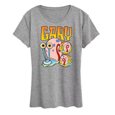 Женская футболка SpongeBob, Gary The Snail, серая
