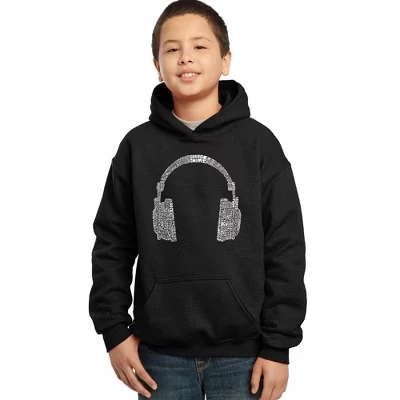 Толстовка с капюшоном Boy's Word Art - 63 РАЗЛИЧНЫХ МУЗЫКАЛЬНЫХ ЖАНРА черного цвета