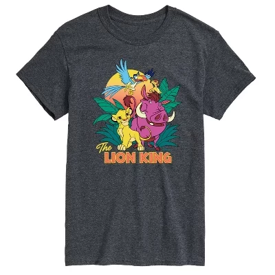 Мужская футболка с коротким рукавом The Lion King с графическим рисунком heather charcoal