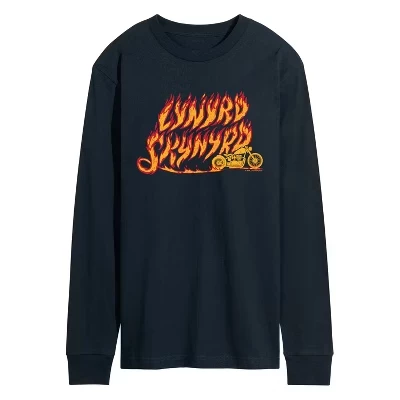 Мужская футболка Lynyrd Skynyrd «Пламя», синяя