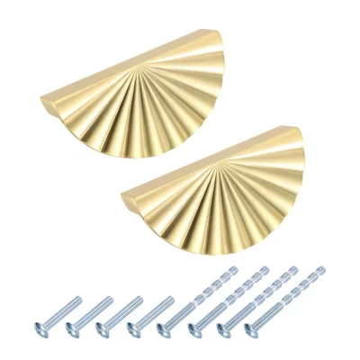 Выдвижные ручки выдвижного ящика комода Zina Alloy Half Moon из сплава Zina 2 шт золото