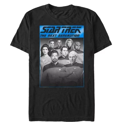 Мужская футболка Star Trek The Next Generation, черная