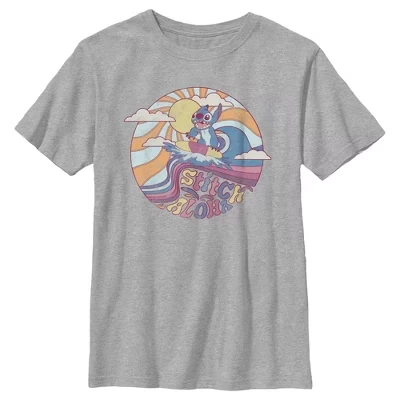 Футболка для мальчиков Lilo & Stitch Aloha Stitch, меланжевая