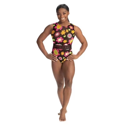 Детский леотард для гимнастики GK Elite Simone Biles Flower Power