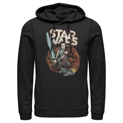 Мужское худи Star Wars Rey Retro Swirl, черное
