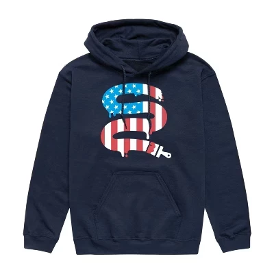Мужское худи Instant Message American Flag, синее
