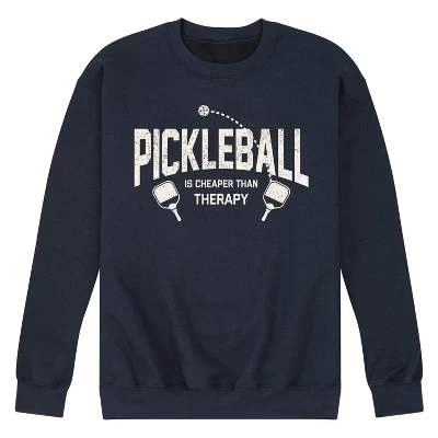 Мужская флисовая толстовка с рисунком Pickleball дешевле, чем Therapy, синего цвета