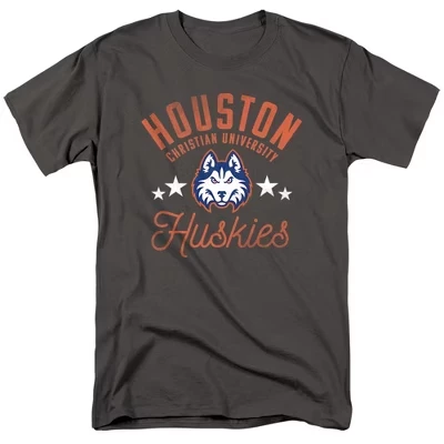Мужская официальная футболка Houston Christian University Huskies черного цвета