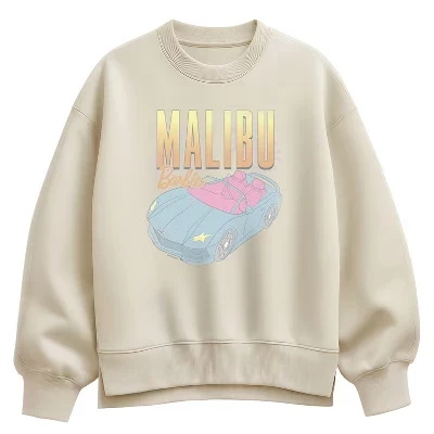 Женский свитшот Barbie Malibu Beach Car, кремовый