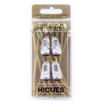 Унисекс шнурки HICKIES 1.0 без завязывания, золотые