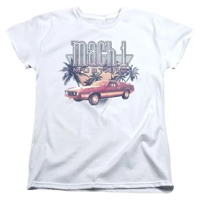 Женская футболка Ford Mach1 Mustang Tropical, белая