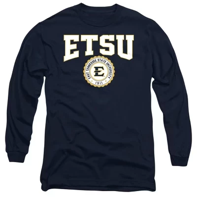 Мужская футболка с длинным рукавом East Tennessee State University Collegiate Seal