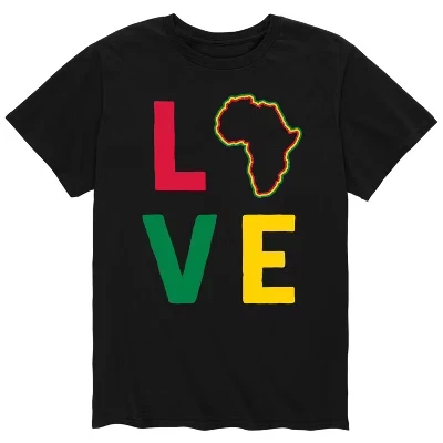 Мужская футболка с коротким рукавом Love Africa с графическим рисунком, черная