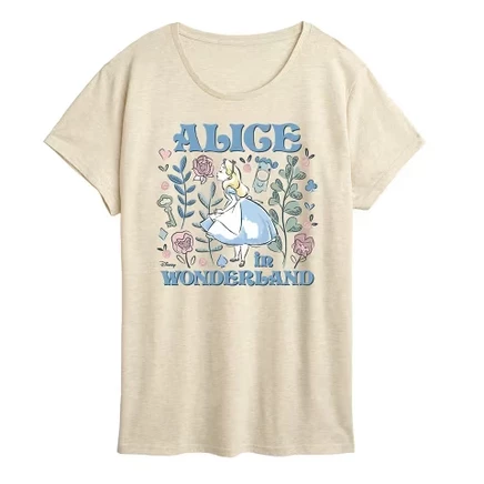 Женская футболка Disney Alice in Wonderland, 2XL, берёзовая