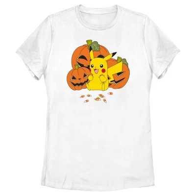 Женская футболка Pokemon «Пикачу Хэллоуин», белая