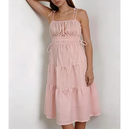 Женское платье для беременных Yesfashion макси, розовое