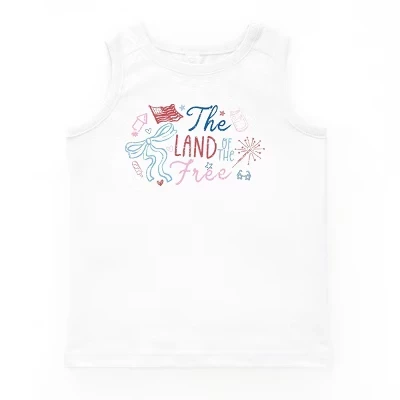 Молодежная майка The Land Of The Free Coquette белого цвета