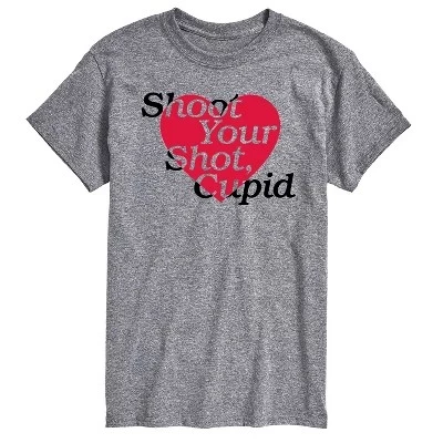 Мужская футболка с коротким рукавом Shoot Your Shot Cupid и графическим рисунком athletic heather
