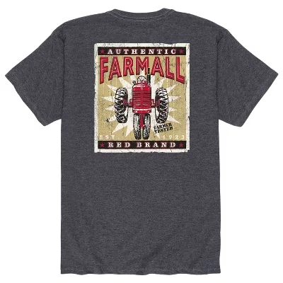 Мужская футболка с коротким рукавом в стиле плаката Farmall с графическим рисунком heather charcoal