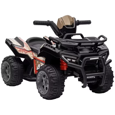 Детский электромобиль atv aosom 6 в для 18–36 мес., черный