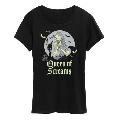 Женская футболка с коротким рукавом и рисунком Hallo Queen, черная