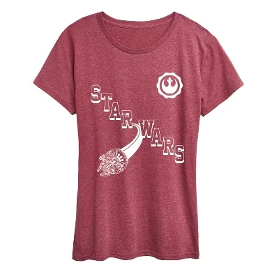 Женская футболка Star Wars Collegiate Icons, бордовая